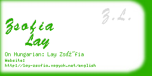 zsofia lay business card